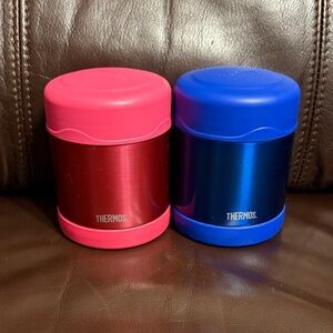 Thermos pink and blue Insulated Funtainer Containers brand new great for lunches